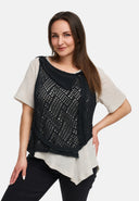Kekoo Knitted Wrap Asymmetric 'Cotton'