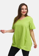 Pitkä paita pellavasta pallosiluetilla 'Venti'