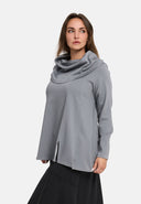 Camisa 'Juline' – Denim com stretch em linha A fluida