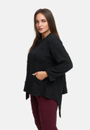 Jacket asymmetrical with zipper 'Floréa'