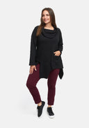 Tunic A-line with cowl collar 'Floréa'