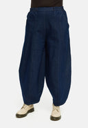 Calças 'Amira' – balão, ganga escura & super elástico