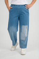 Calças 'Sky' – Denim Premium, Remendo & Elasticidade