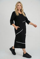 Robe midi 'Saria' – épurée, confortable et naturelle